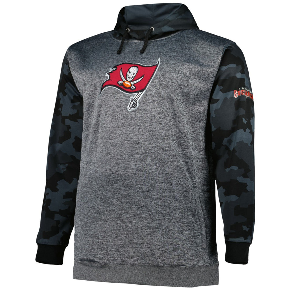 Tampa Bay Buccaneers Big & Tall Camo Pullover Hoodie - Heather Charcoal Hoodies