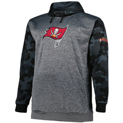 Tampa Bay Buccaneers Big & Tall Camo Pullover Hoodie - Heather Charcoal Hoodies
