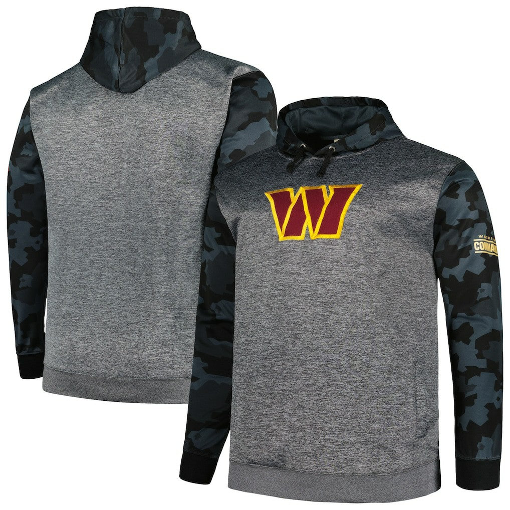 Washington Commanders Big & Tall Camo Pullover Hoodie - Heather Charcoal Hoodies