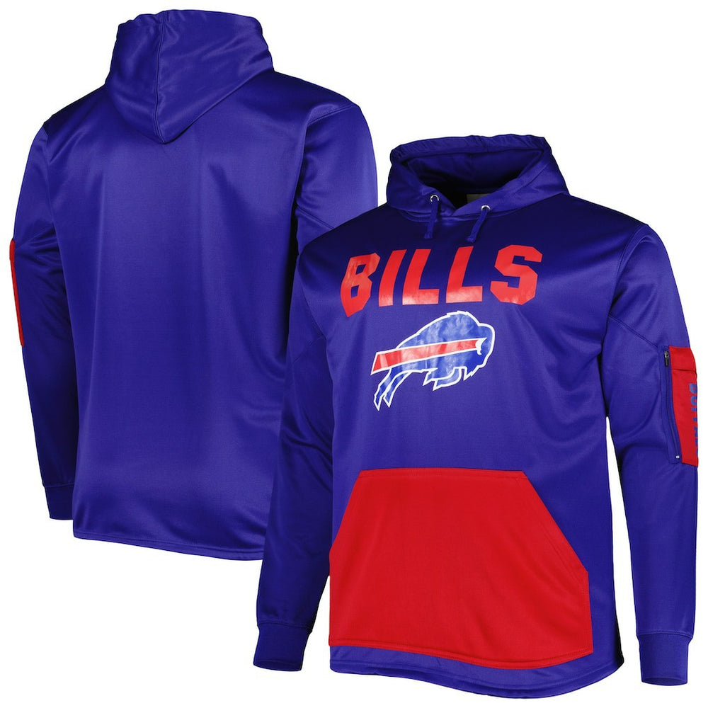 Buffalo Bills Big & Tall Pullover Hoodie - Royal Hoodies