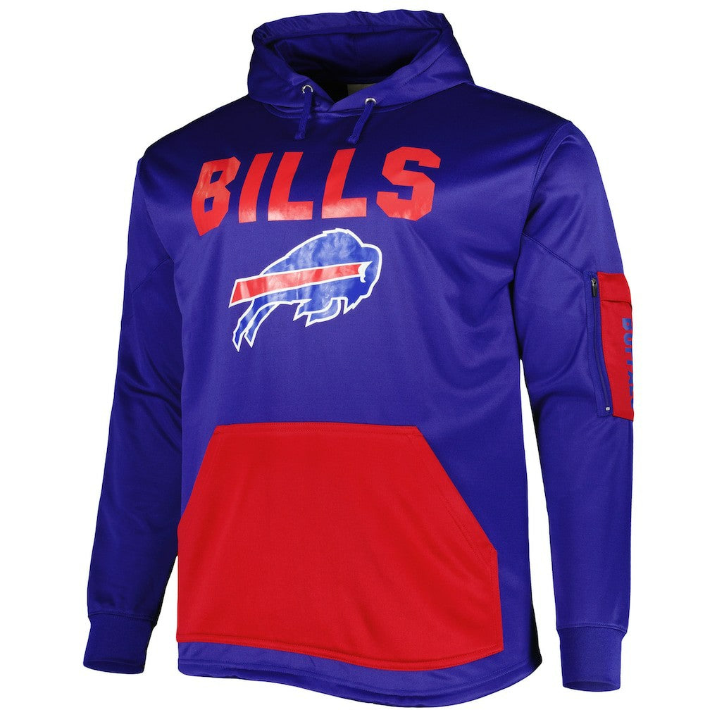 Buffalo Bills Big & Tall Pullover Hoodie - Royal Hoodies