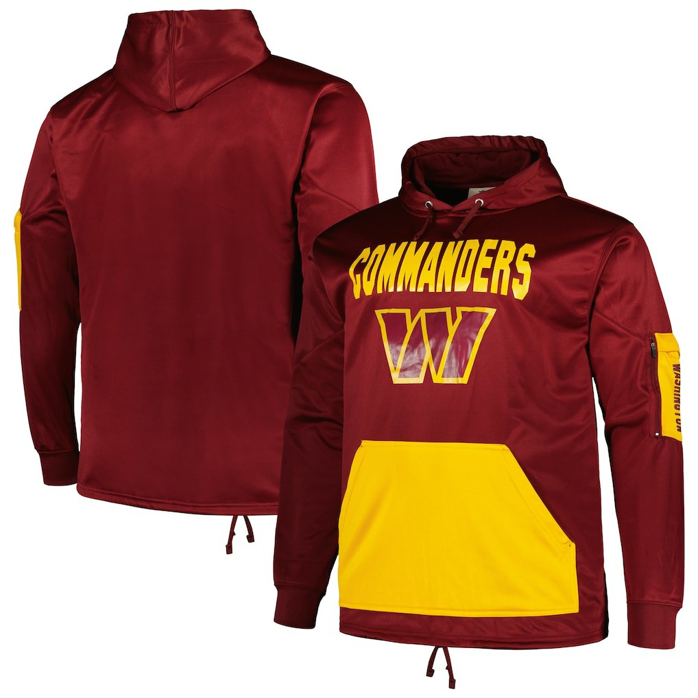 Washington Commanders Big & Tall Pullover Hoodie - Burgundy Hoodies