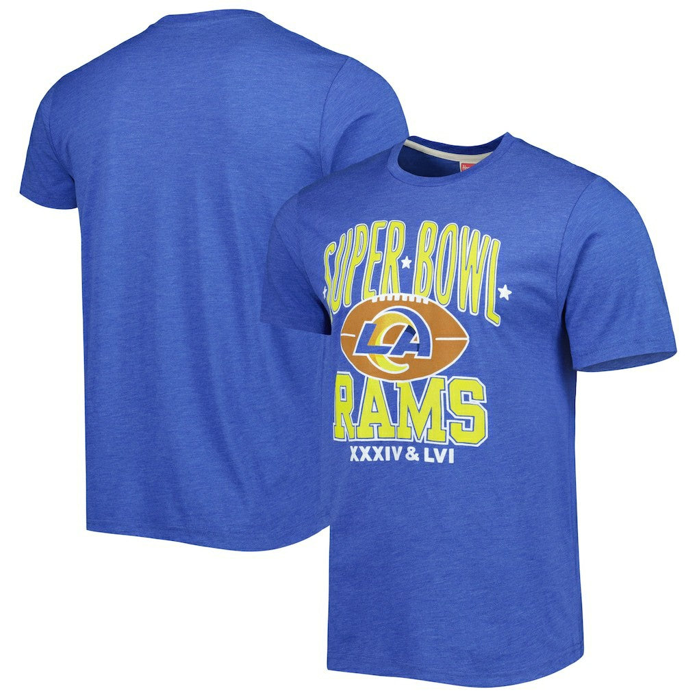Los Angeles Rams Homage Super Bowl Classics Tri-Blend T-Shirt - Royal T-shirts