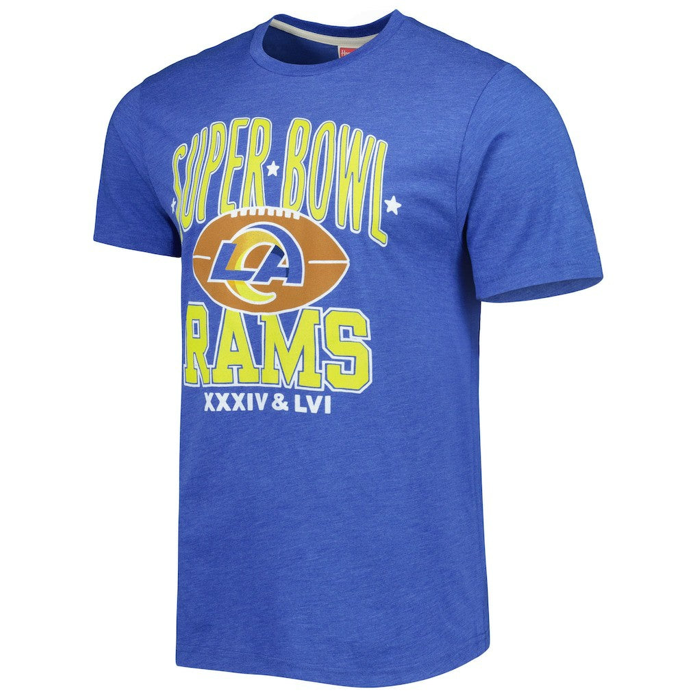 Los Angeles Rams Homage Super Bowl Classics Tri-Blend T-Shirt - Royal T-shirts