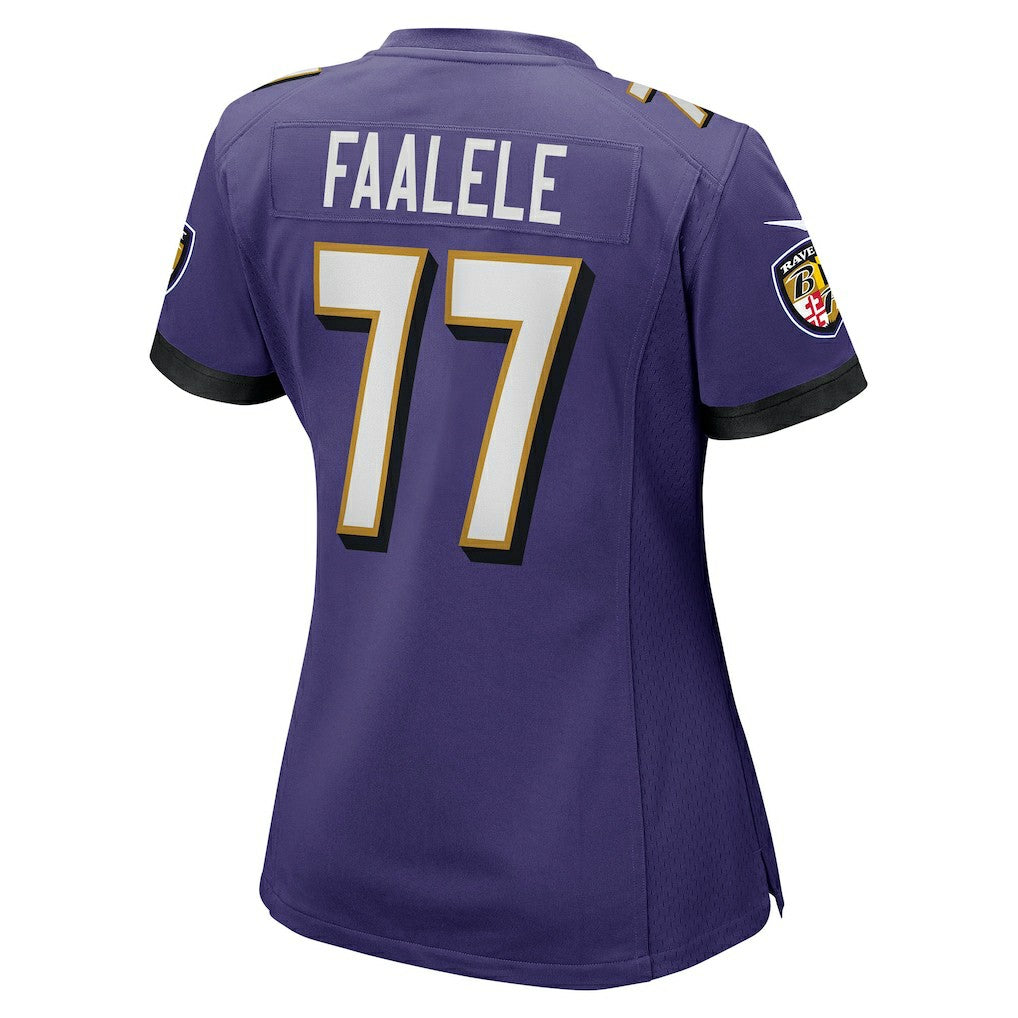 Daniel Faalele Baltimore Ravens Women's Player Game Jersey - Purple Jerseys