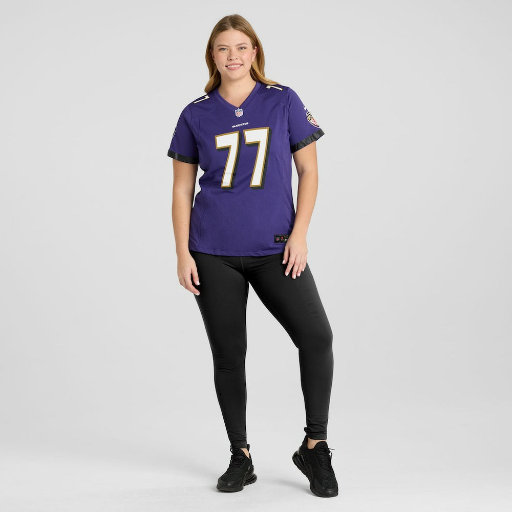 Daniel Faalele Baltimore Ravens Women's Player Game Jersey - Purple Jerseys
