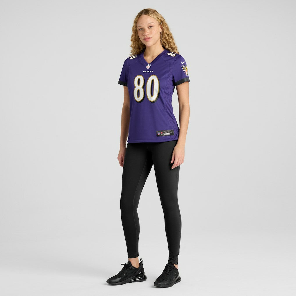 Isaiah Likely Baltimore Ravens Women's Player Game Jersey - Purple Jerseys