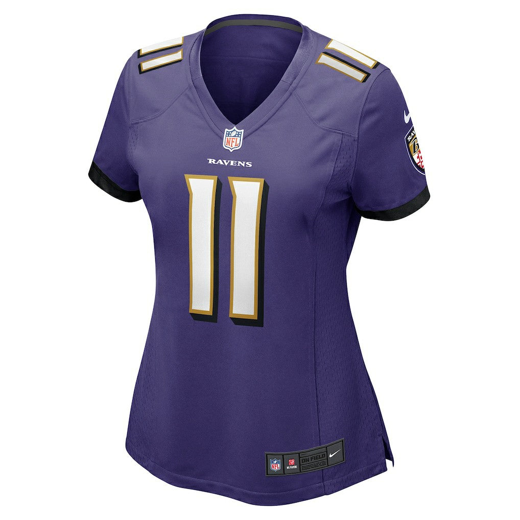 Jordan Stout Baltimore Ravens Women's Player Game Jersey - Purple Jerseys