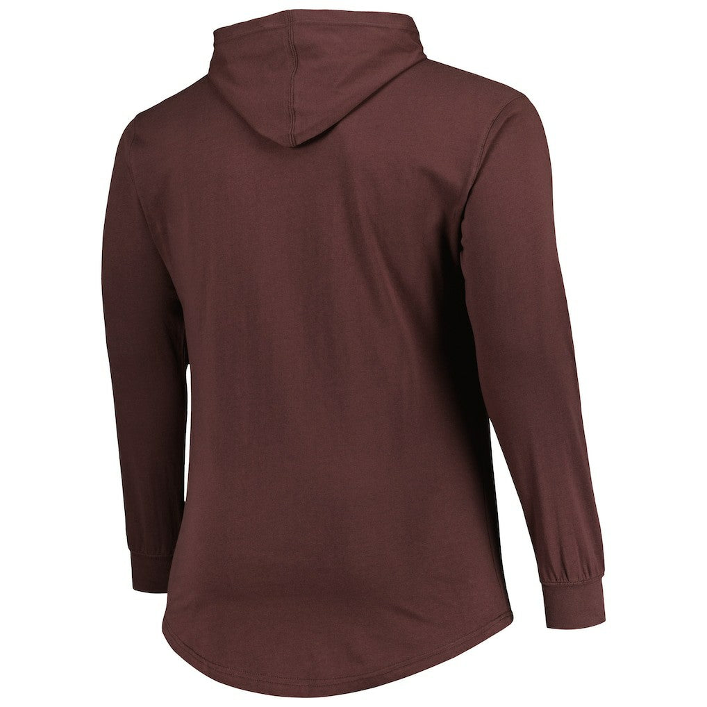 Cleveland Browns Big & Tall Front Runner Pullover Hoodie - Brown Hoodies