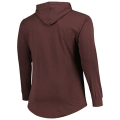 Cleveland Browns Big & Tall Front Runner Pullover Hoodie - Brown Hoodies