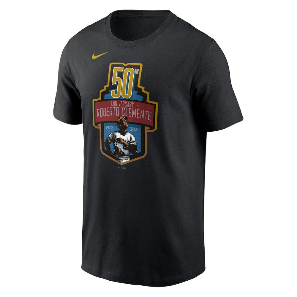 Roberto Clemente Pittsburgh Pirates Nike 50th Anniversary Commemorative T-Shirt - Black T-shirts