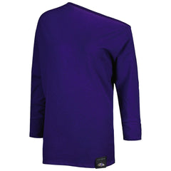Baltimore Ravens KIYA TOMLIN Women's Twisted Tri-Blend Asymmetrical 3/4-Dolman Sleeve Sweatshirt - Purple Sweatshirts