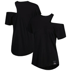 Baltimore Ravens KIYA TOMLIN Women's Cut Out Tri-Blend Shirt - Black