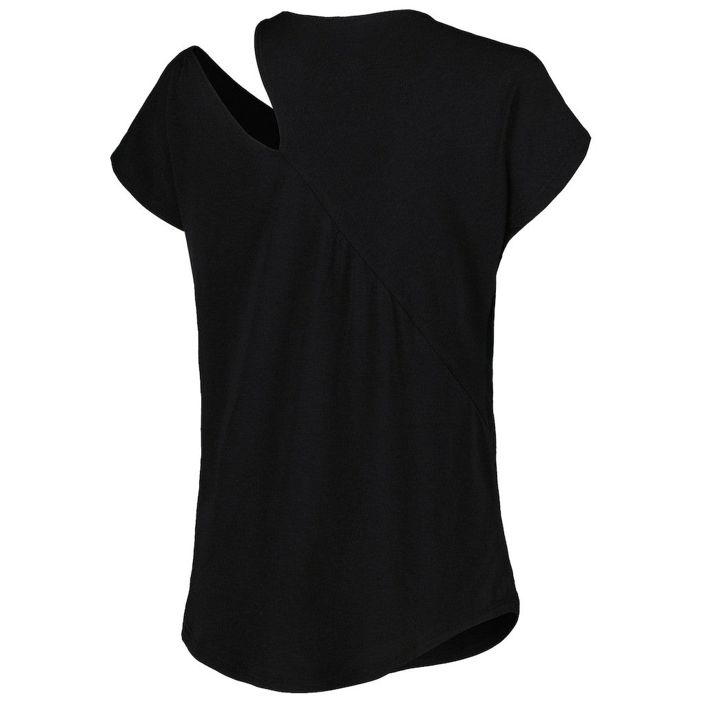 Buffalo Bills KIYA TOMLIN Women's Cut Out Tri-Blend Shirt - Black