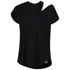 Cincinnati Bengals KIYA TOMLIN Women's Cut Out Tri-Blend Shirt - Black