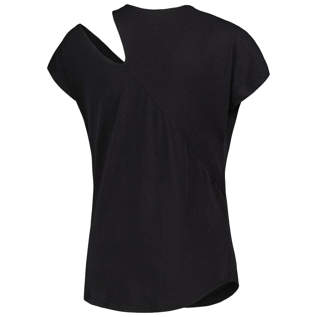 Kansas City Chiefs KIYA TOMLIN Women's Cut Out Tri-Blend Shirt - Black