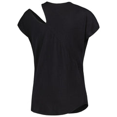 Kansas City Chiefs KIYA TOMLIN Women's Cut Out Tri-Blend Shirt - Black