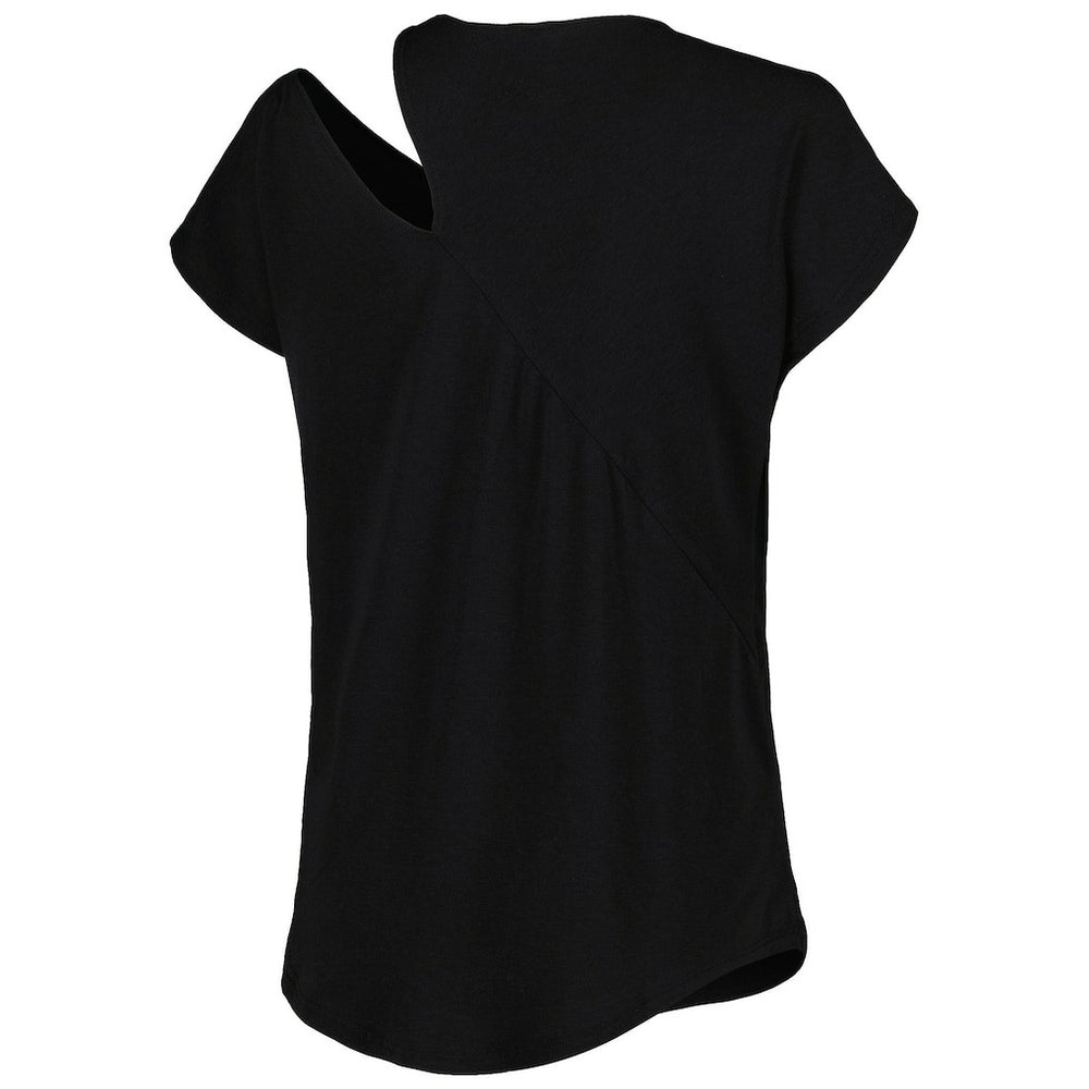 Pittsburgh Steelers KIYA TOMLIN Women's Cut Out Tri-Blend Shirt - Black
