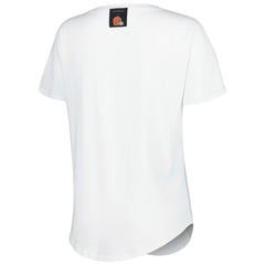 Cleveland Browns KIYA TOMLIN Women's Tri-Blend V-Neck T-Shirt - White T-shirts