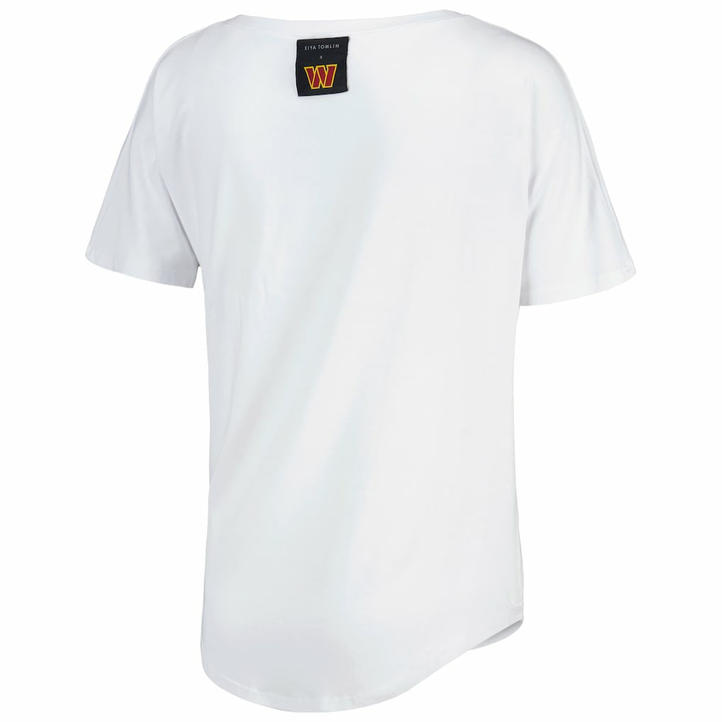 Washington Commanders KIYA TOMLIN Women's V-Neck T-Shirt - White T-shirts