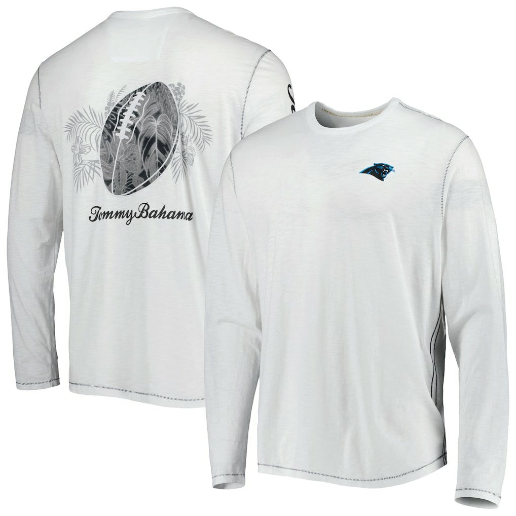 Carolina Panthers Laces Out Billboard Long Sleeve T-Shirt - White T-shirts