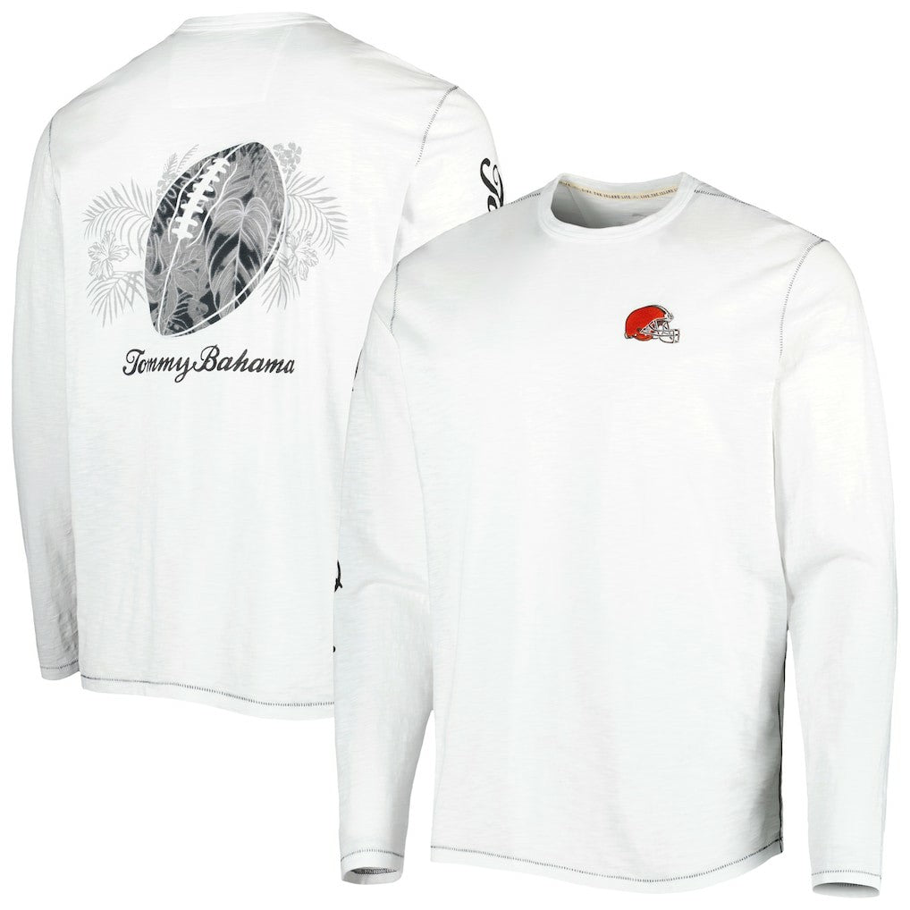 Cleveland Browns Laces Out Billboard Long Sleeve T-Shirt - White T-shirts