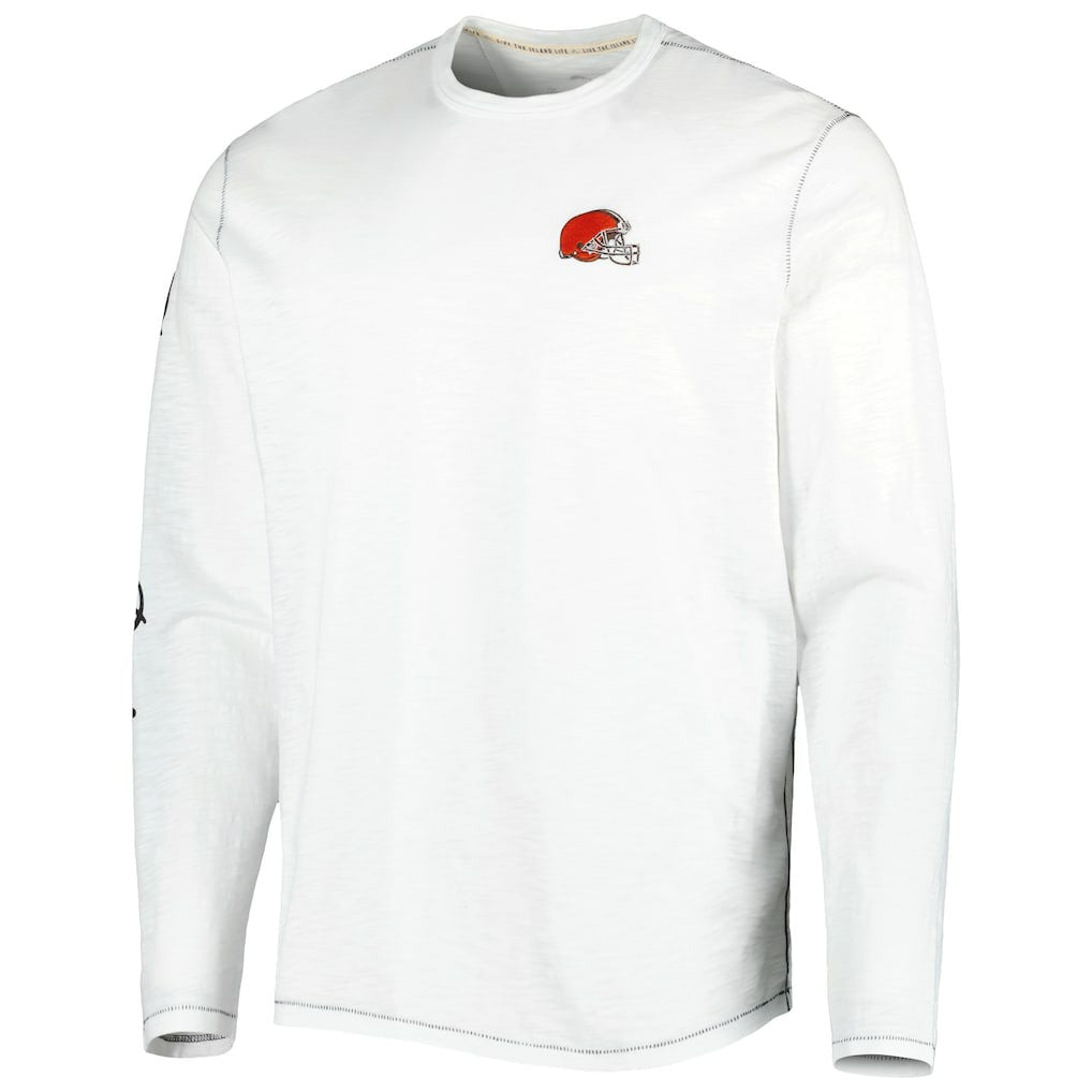 Cleveland Browns Laces Out Billboard Long Sleeve T-Shirt - White T-shirts
