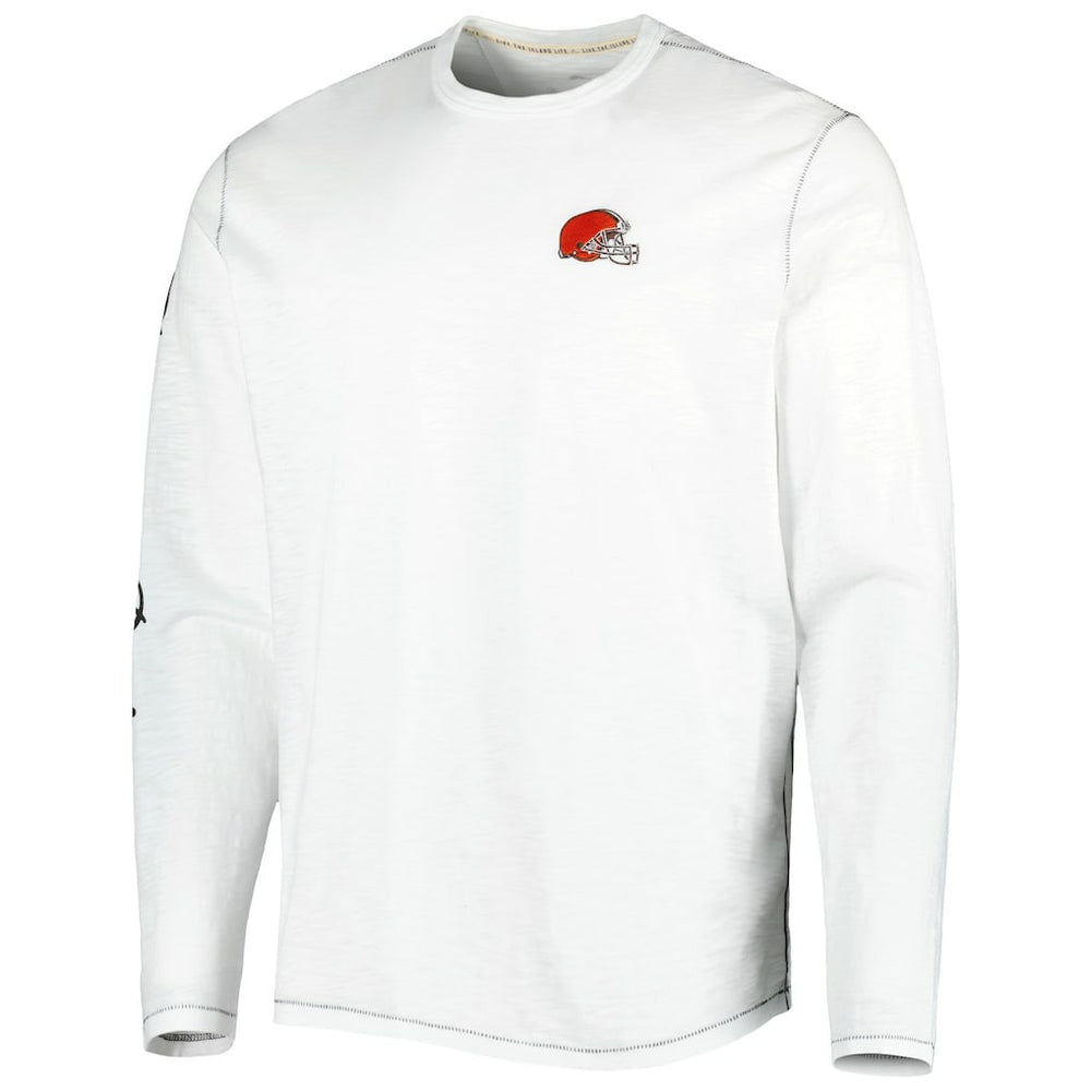 Cleveland Browns Laces Out Billboard Long Sleeve T-Shirt - White T-shirts