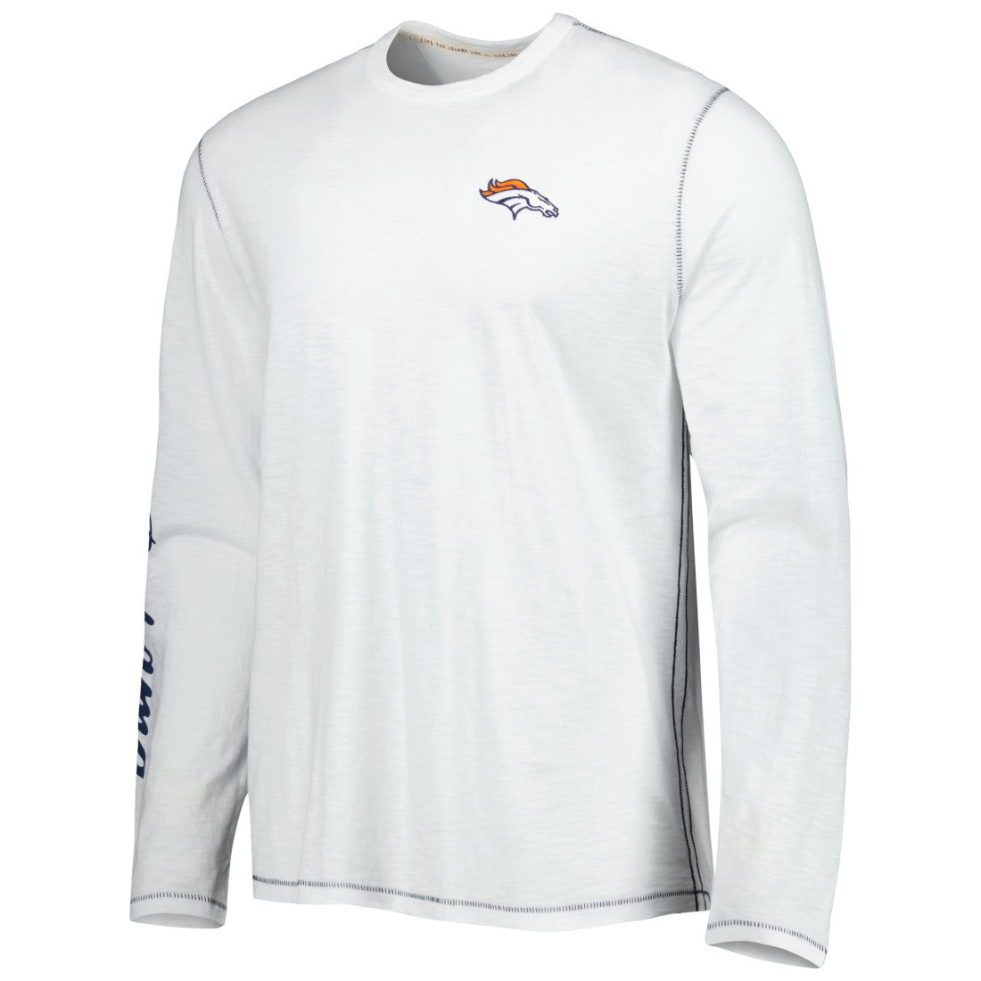 Denver Broncos Laces Out Billboard Long Sleeve T-Shirt - White T-shirts