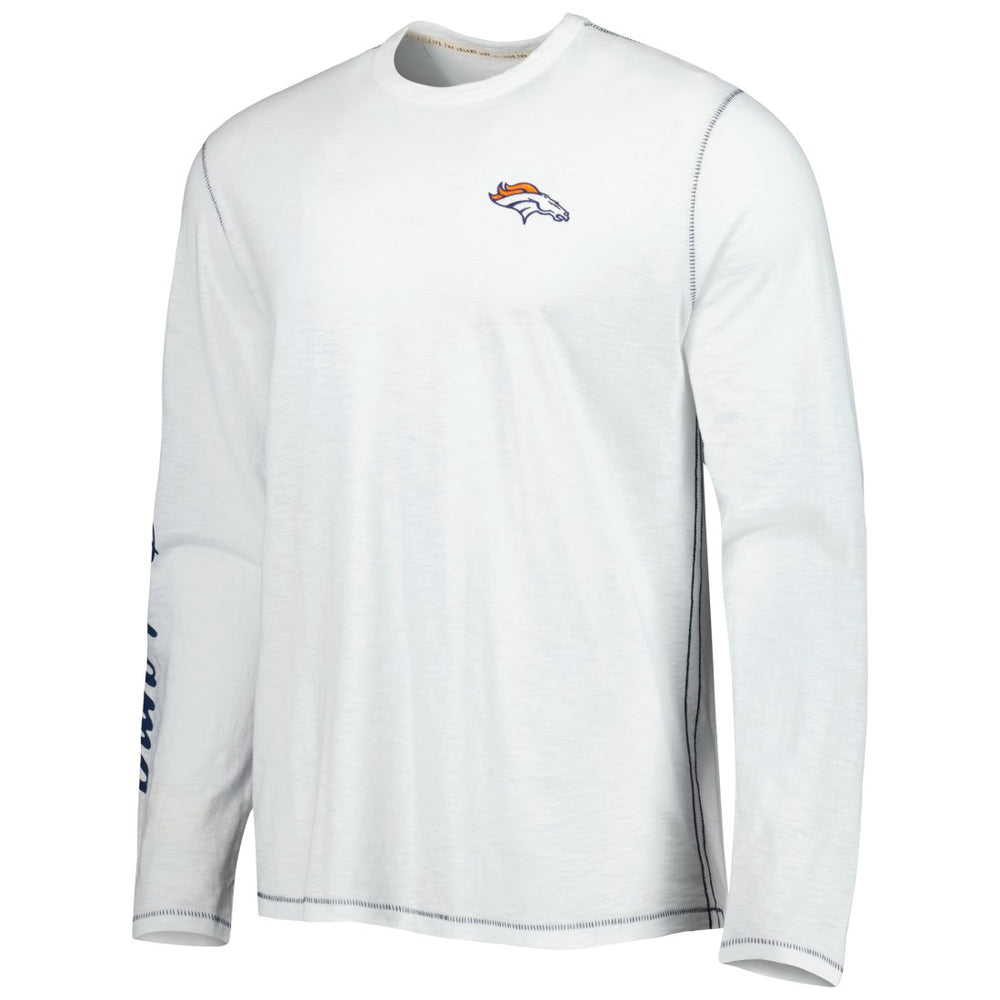 Denver Broncos Laces Out Billboard Long Sleeve T-Shirt - White T-shirts