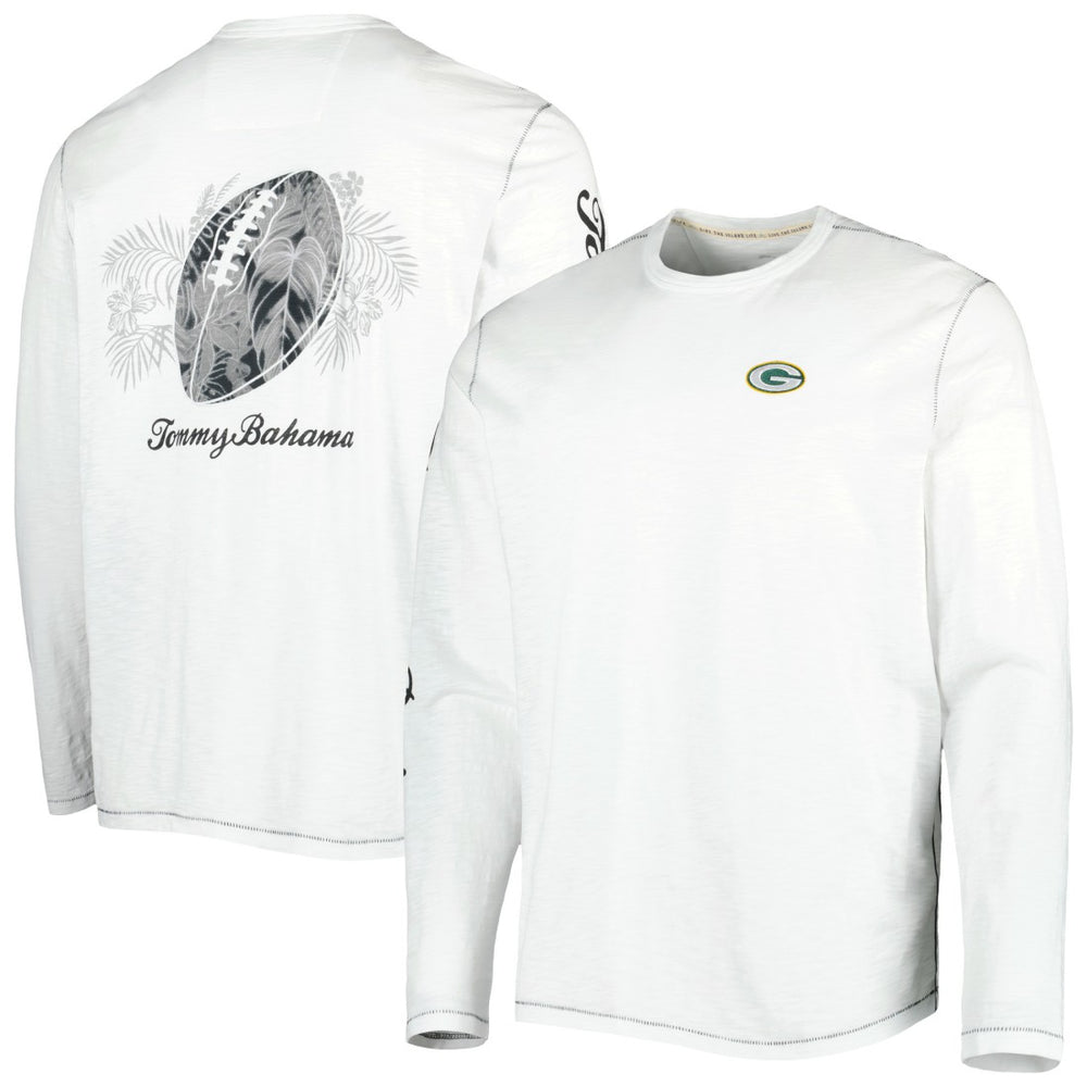 Green Bay Packers Laces Out Billboard Long Sleeve T-Shirt - White T-shirts
