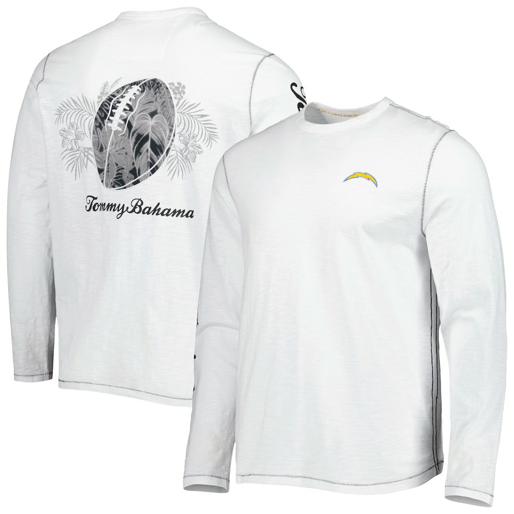 Los Angeles Chargers Laces Out Billboard Long Sleeve T-Shirt - White T-shirts
