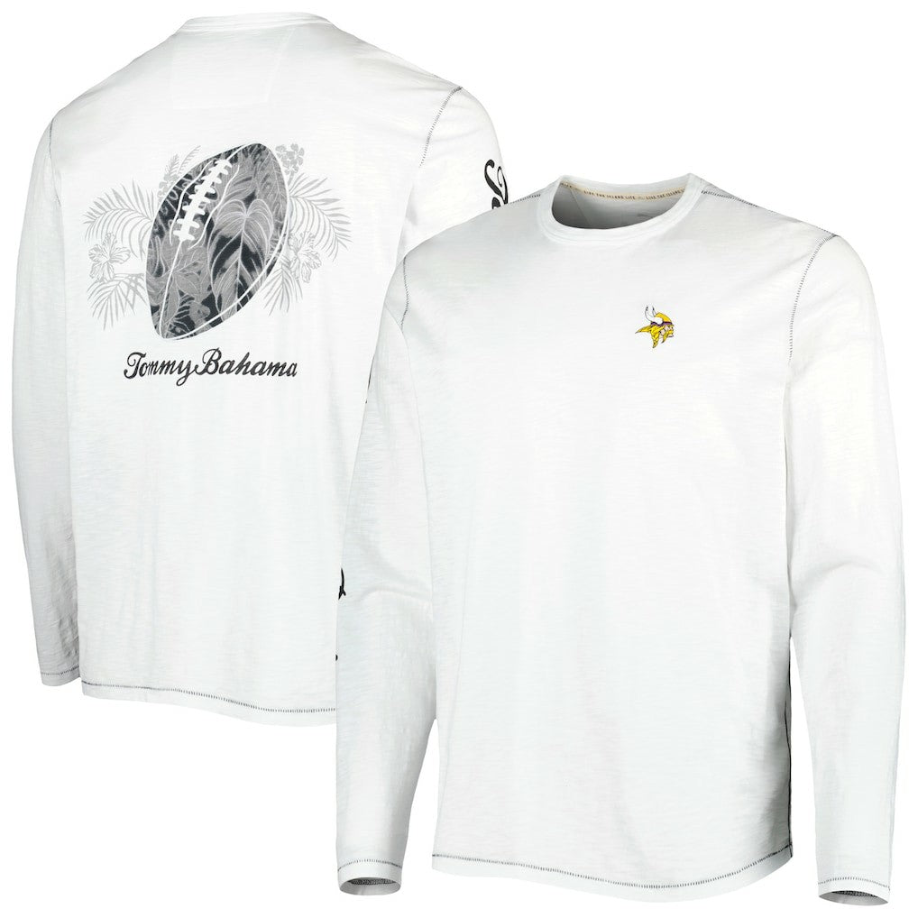 Minnesota Vikings Laces Out Billboard Long Sleeve T-Shirt - White T-shirts
