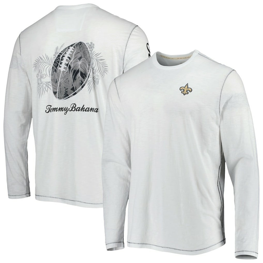 New Orleans Saints Laces Out Billboard Long Sleeve T-Shirt - White T-shirts