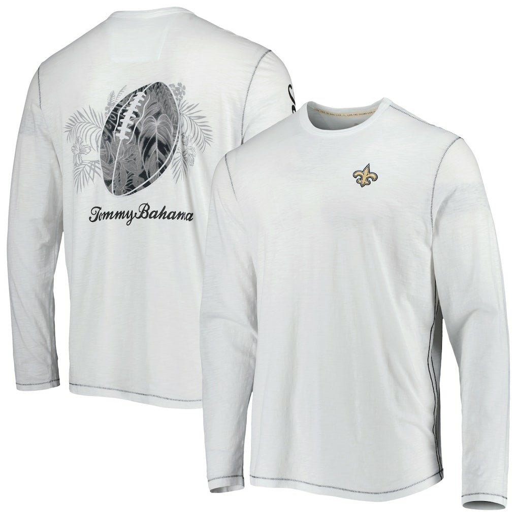 New Orleans Saints Laces Out Billboard Long Sleeve T-Shirt - White T-shirts