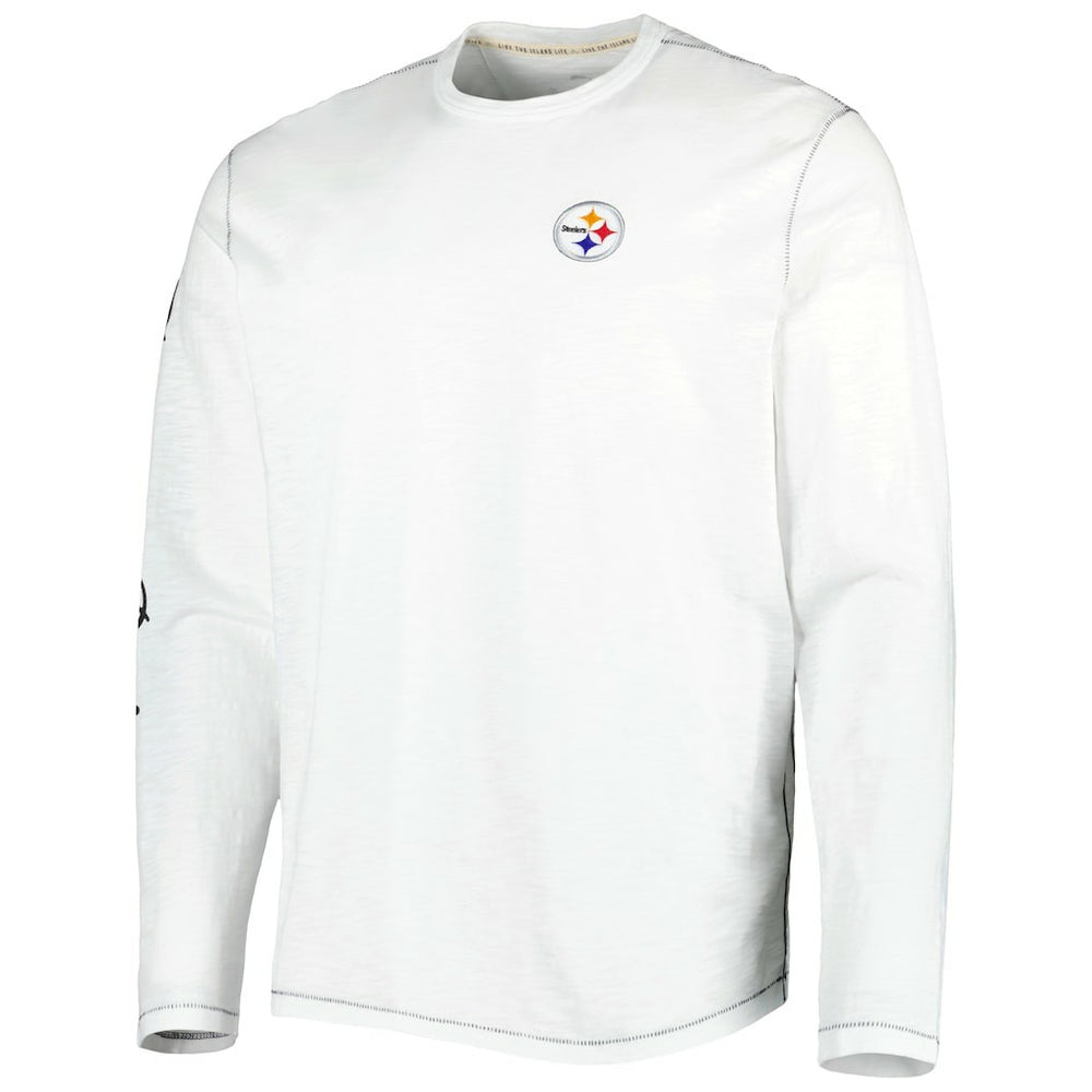 Pittsburgh Steelers Laces Out Billboard Long Sleeve T-Shirt - White T-shirts