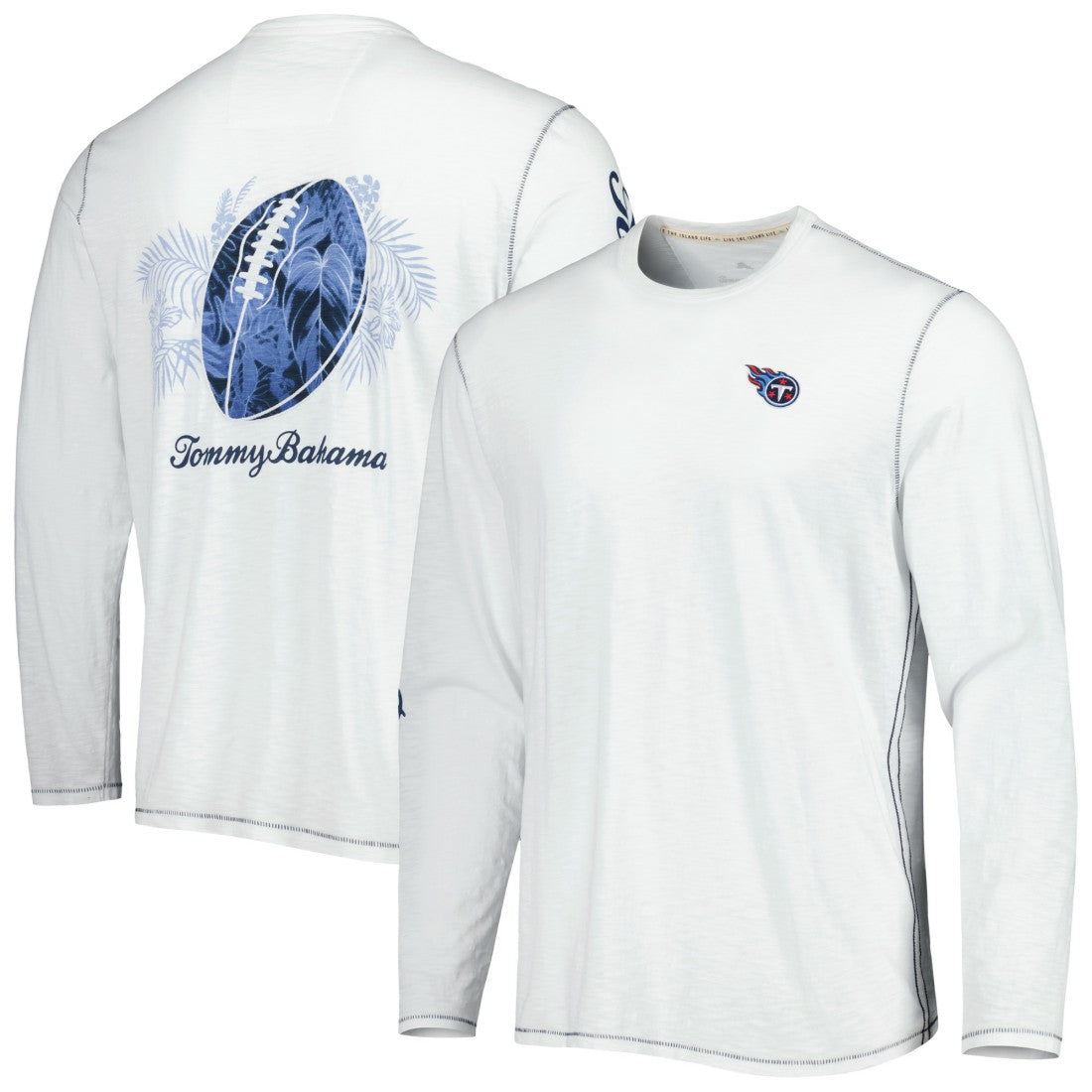 Tennessee Titans Laces Out Billboard Long Sleeve T-Shirt - White T-shirts