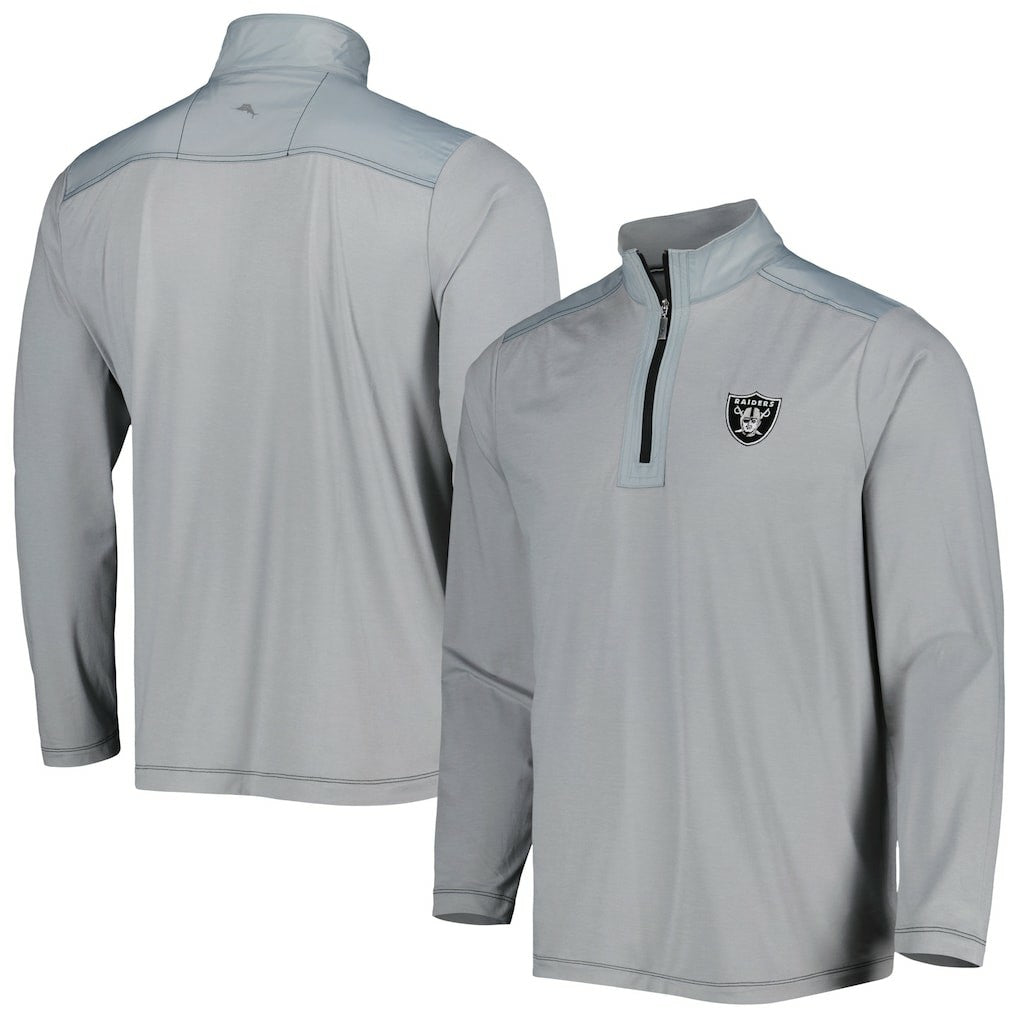 Las Vegas Raiders On Deck IslandZone Half-Zip Jacket - Gray Jackets