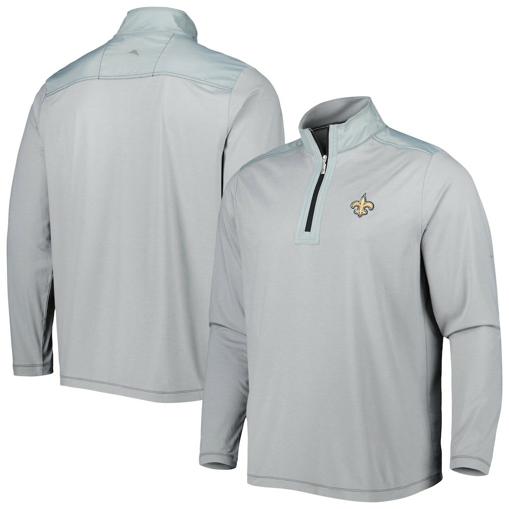 New Orleans Saints On Deck IslandZone Half-Zip Jacket - Gray Jackets