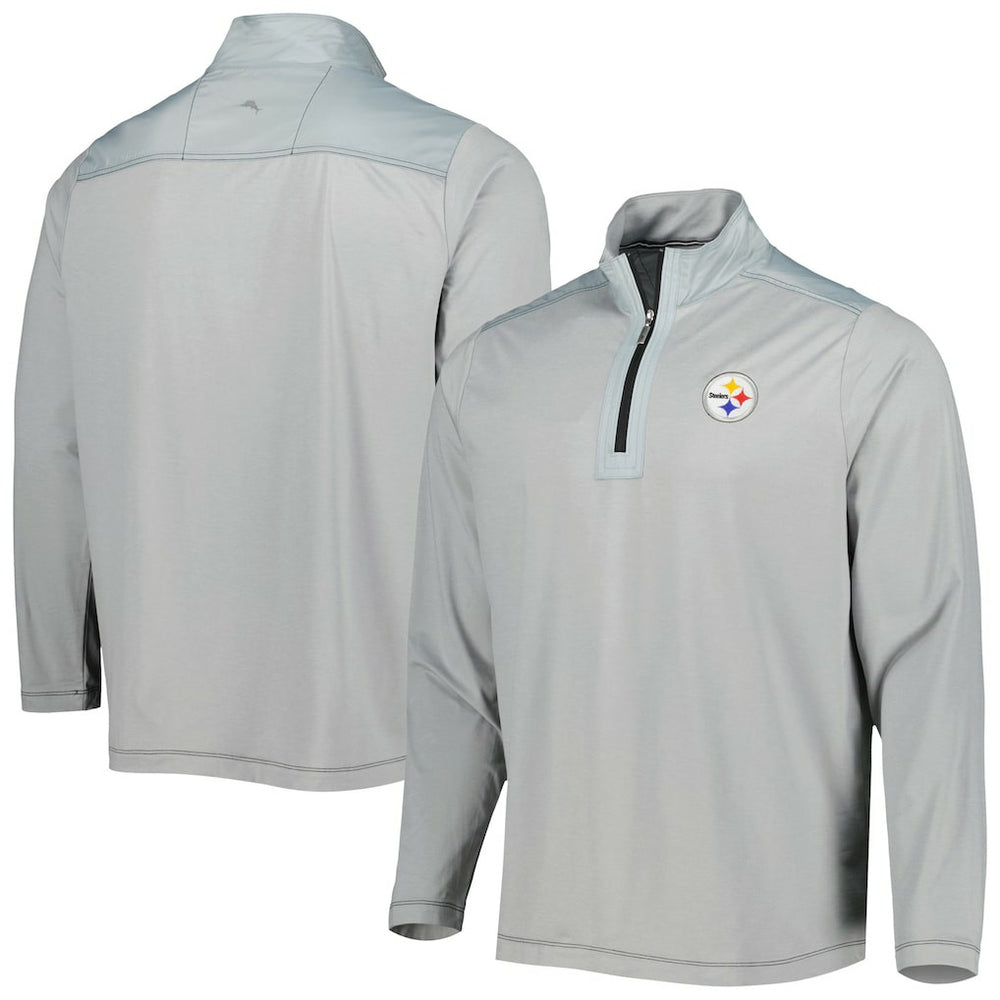 Pittsburgh Steelers On Deck IslandZone Half-Zip Jacket - Gray Jackets