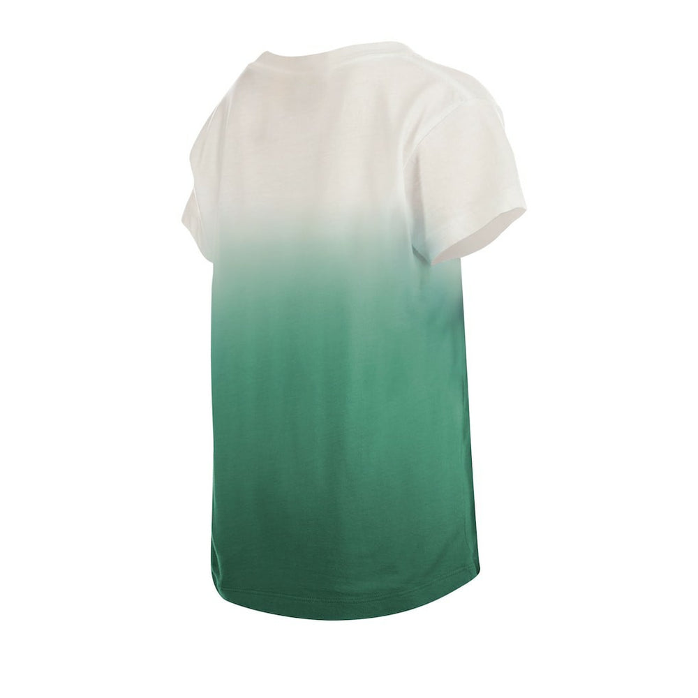 Green Bay Packers New Era Youth Multi Logo Ombre V-Neck T-Shirt - Green T-shirts