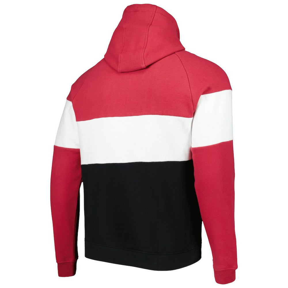 Arizona Cardinals New Era Colorblock Current Pullover Hoodie - Black/Cardinal Hoodies
