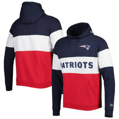 New England Patriots New Era Colorblock Current Pullover Hoodie - Red Hoodies