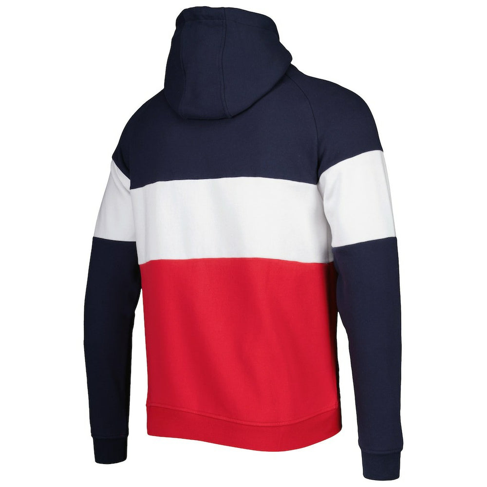 New England Patriots New Era Colorblock Current Pullover Hoodie - Red Hoodies