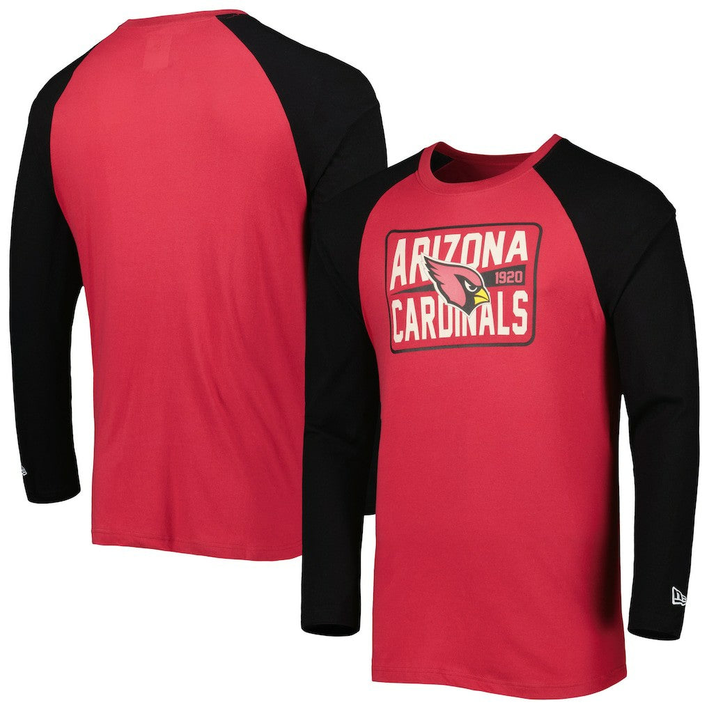 Arizona Cardinals New Era Current Raglan Long Sleeve T-Shirt - Cardinal T-shirts