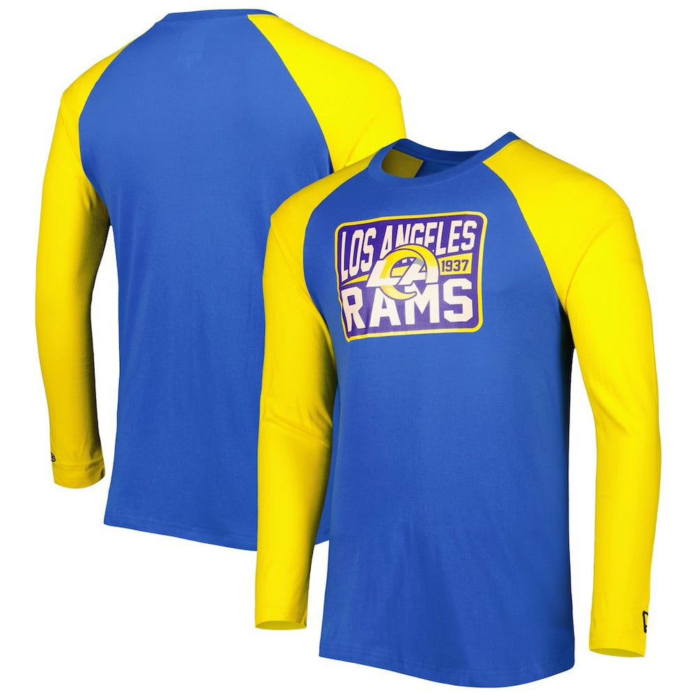 Los Angeles Rams New Era Current Raglan Long Sleeve T-Shirt - Royal T-shirts