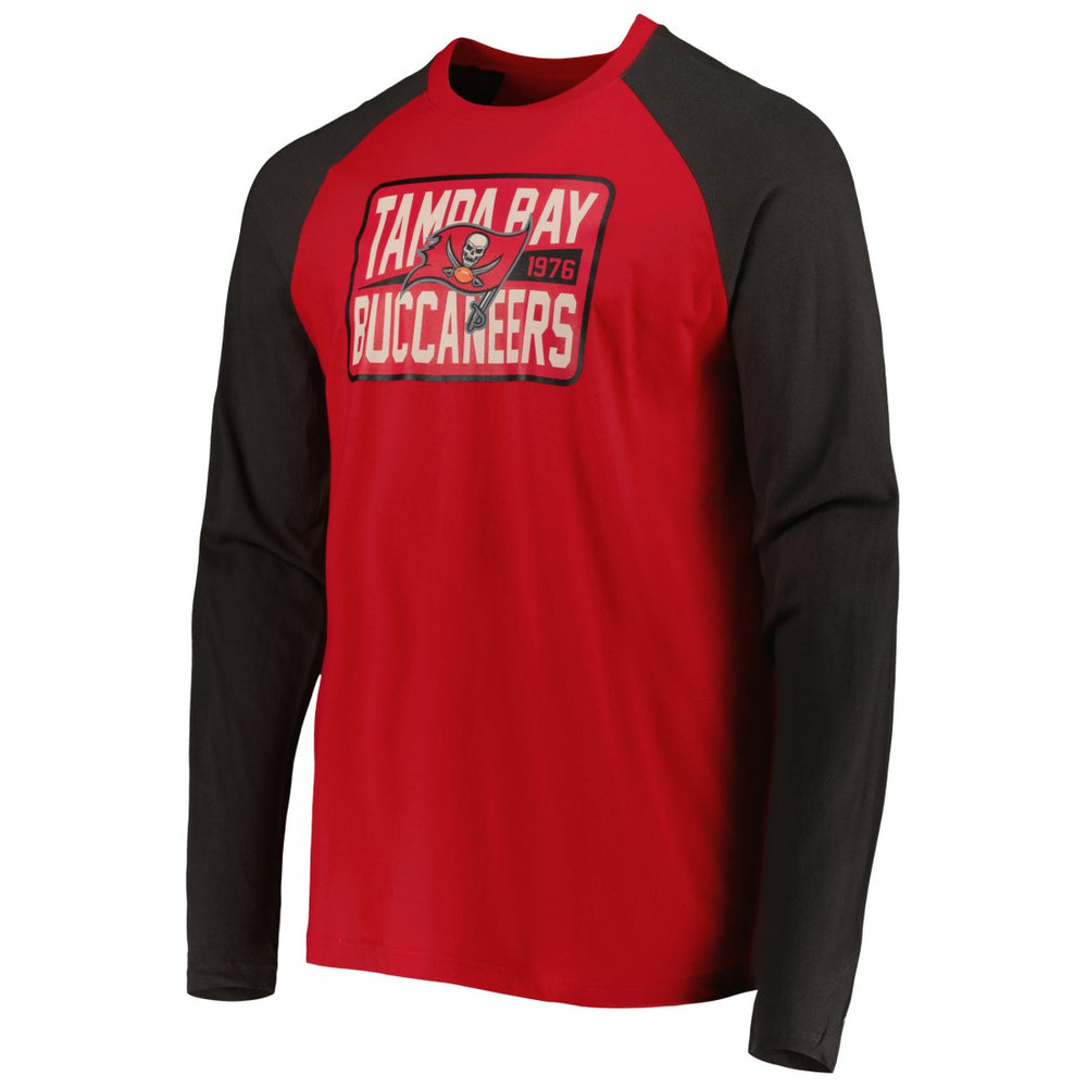 Tampa Bay Buccaneers New Era Current Raglan Long Sleeve T-Shirt - Red T-shirts