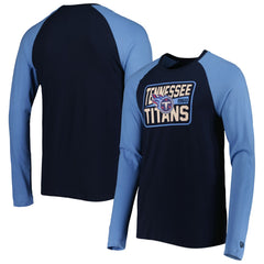 Tennessee Titans New Era Current Raglan Long Sleeve T-Shirt - Navy T-shirts