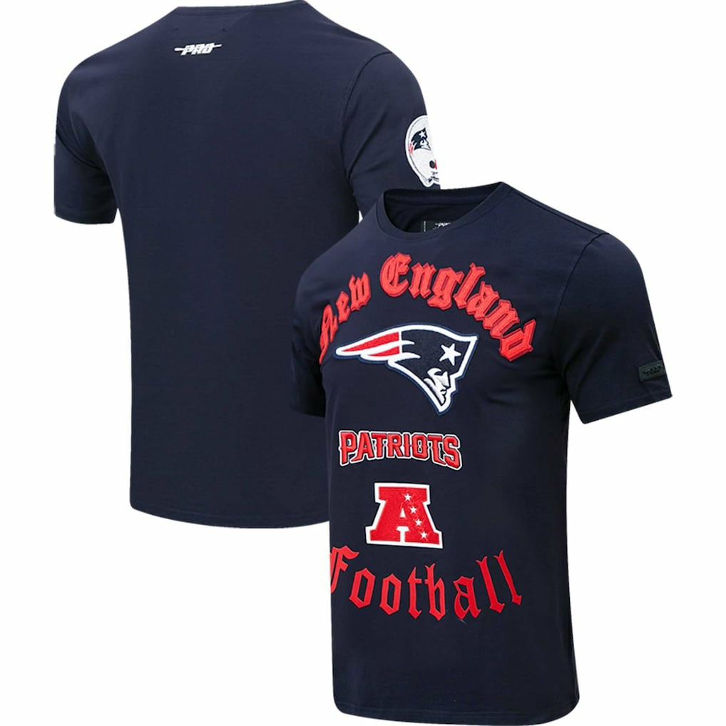 New England Patriots Pro Standard Old English T-Shirt - Navy T-shirts