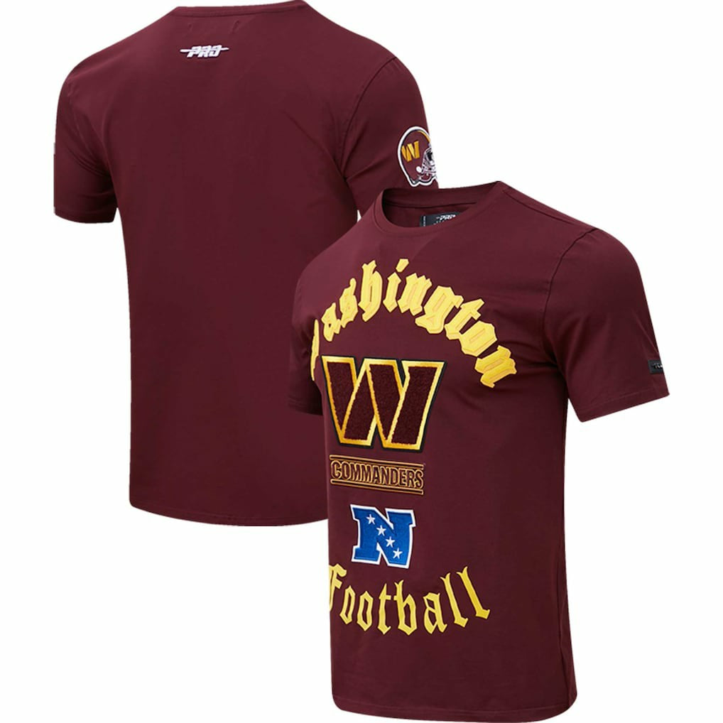 Washington Commanders Pro Standard Old English T-Shirt - Burgundy T-shirts